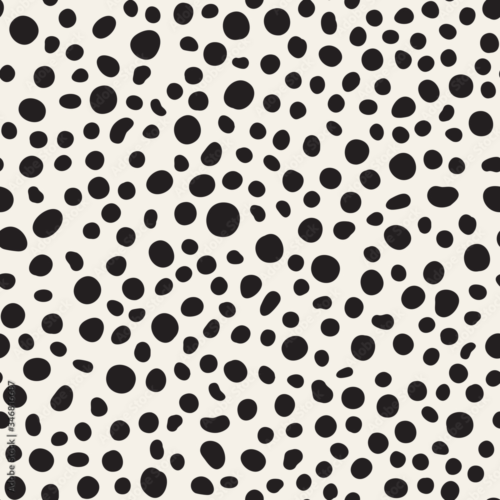 Poster vector texture with random spots. seamless dotted pattern.