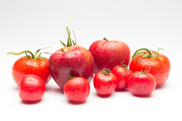 Red fruits, healthy fruits and with antioxidants