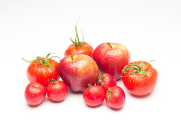 Red fruits, healthy fruits and with antioxidants