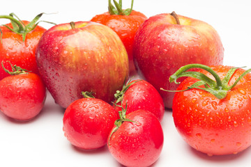 Red fruits, healthy fruits and with antioxidants