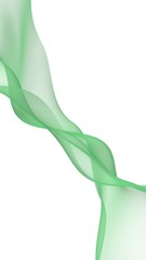 Abstract wave. Scarf. Bright ribbon on white background. Abstract smoke. Raster air background. Vertical image orientation. 3D illustration