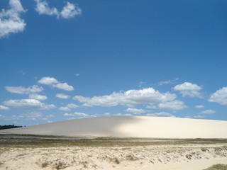 Beautiful sand dune in Jericoacoara, Ceara, Brazil