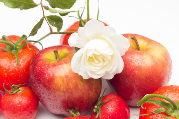 Naklejka na ściany i meble Red fruits, healthy fruits and with antioxidants