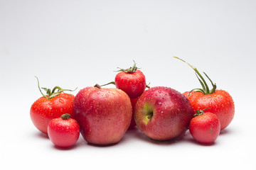 Red fruits, healthy fruits and with antioxidants