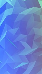 Obraz premium Abstract triangle geometrical blue background. Geometric origami style with gradient. 3D illustration