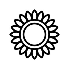 sunflower ripened with frequent leaves icon vector. sunflower ripened with frequent leaves sign. isolated contour symbol illustration
