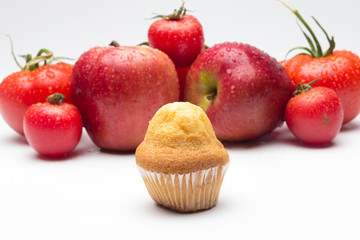 Red fruits, healthy fruits and with antioxidants