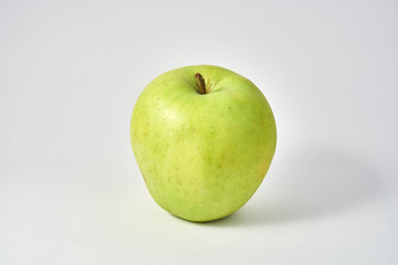 green apple on white background