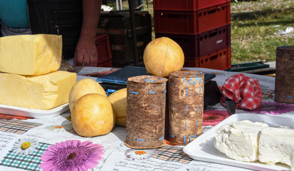 Branza de burduf, traditional sheep's milk cheese from south of Transilvania, Romanian cheese