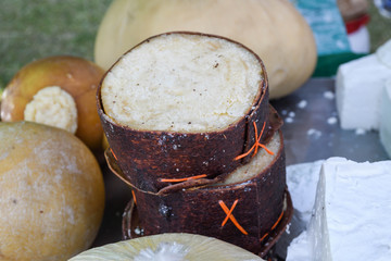 Branza de burduf, traditional sheep's milk cheese from south of Transilvania, Romanian cheese