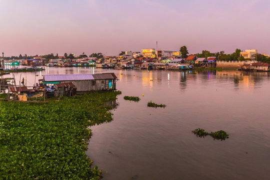 Sunset Landscape Of Chau Doc