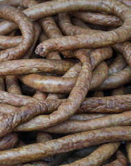 Assorted meat products. Street food, fast food assortment of meat