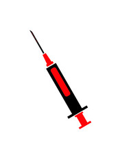 Syringe, injection icon vector, filled flat sign, solid pictogram isolated on white. Symbol, logo illustration