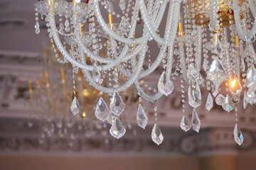 Ceiling chandelier of classic vintage style shape