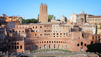 Fototapeta premium Rome - Trajan Forum. Italian landmarks.