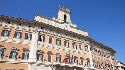 Fototapeta na wymiar Parliament of Italy. Italian landmarks.