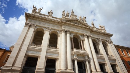 Rome - Saint John Lateran basilica. Italian landmarks.