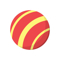 Striped red and yellow ball