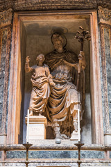 Rome, 10.11.2019, Pantheon, interior, Basilica of Saint Mary and the martyrs (Santa Maria ad Martires), sculpture