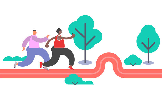 Modern Flat design people and Business concept for Smart Workout, easy to use and highly customizable. Modern vector illustration concept, isolated on white background. - Powered by Adobe