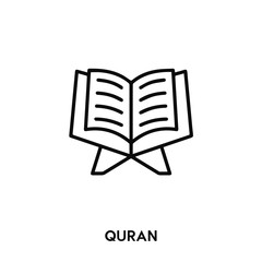 Quran icon vector. Quran sign symbol