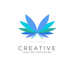 Colorful Wings Logo Vector Icon Template. Aircraft Wings Logo. Modern Creative Design 