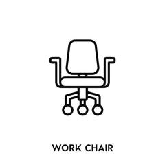 work chair icon vector. work chair sign symbol