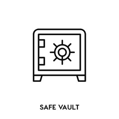 safe vault icon vector. safe vault sign symbol