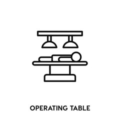 operating table icon vector. operating table sign symbol