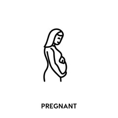 pregnant icon vector. pregnant sign symbol