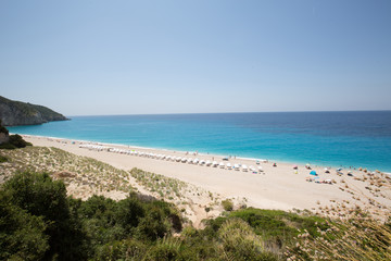 Beautiful beach on the Ionian sea, Lefkada island, Greece