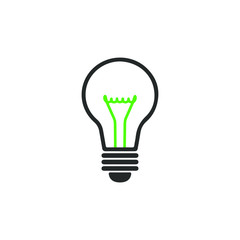 bulb vector icon 