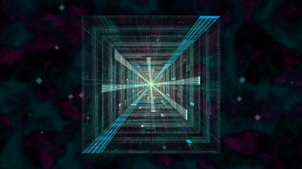 Abstract fractal square pattern 