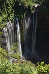 Fototapeta na wymiar Beautiful autumn landscape waterfall in indonesia
