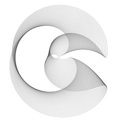 Circular Wireframe mesh circles lines effect logo element16