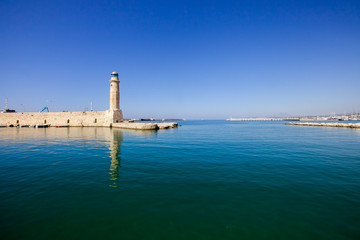 Panorama of a tourist place in Greece