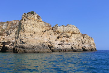 Paisajes de la zona de Algarve en Portugal
