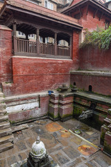 Naklejka premium Old fountain on the center of Kathmandu, Nepal