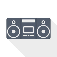 Music, stereo portable equipment flat design vector icon