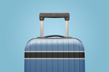 Baggage with Botswana flag print tourism and vacation concept.