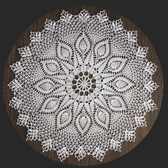 Ornament made of white threads.