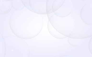 Abstract white background. Backdrop with light transparent bubbles. 3D illustration