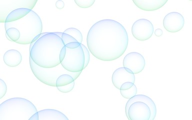 Light blue colored background with purple bubbles. Wallpaper, texture purple balloons. 3D illustration