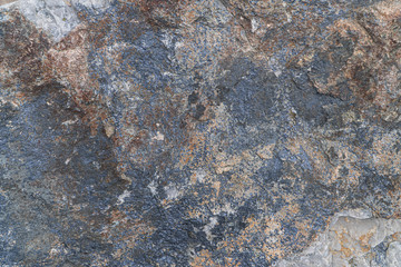 Molybdenite ore texture close-up. Contains feldspar, quartz, molybdenite, pyrite, chalcopyrite....