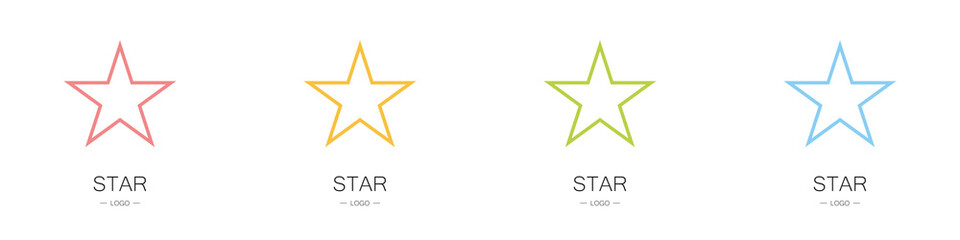 Set of logos stars. Collection. Modern style. Vector illustration

