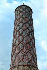 Yakutiye madrasa minaret details. - Erzurum, Turkey
