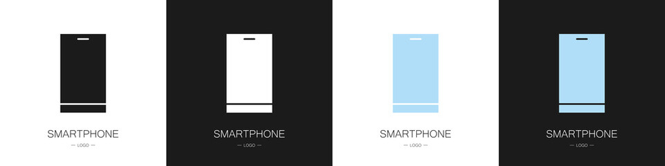 Set of logos smartphones. Collection. Modern style. Vector illustration
