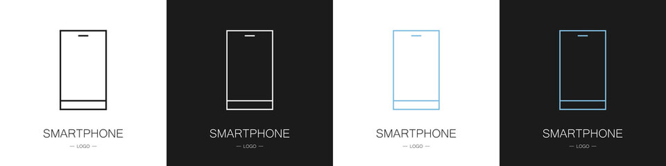 Set of logos smartphones. Collection. Modern style. Vector illustration
