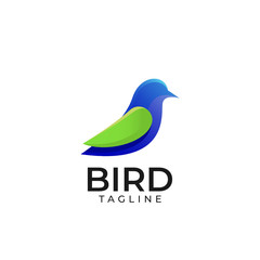 Fototapeta premium Colorful abstract bird logo design template