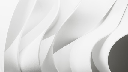 Structure with wavy white elements, abstract background..